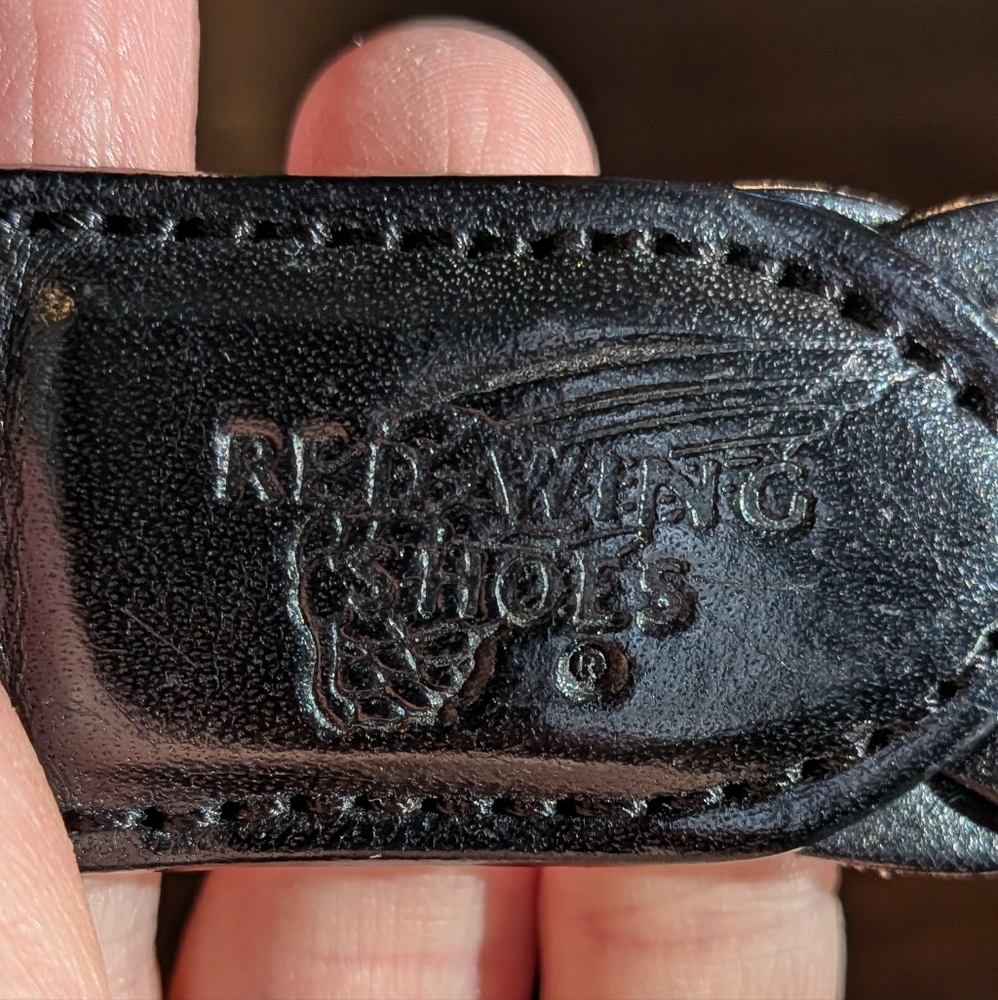 Red Wing Shoes Black Braided Leather Belt Size 38 - Picture 4 of 5